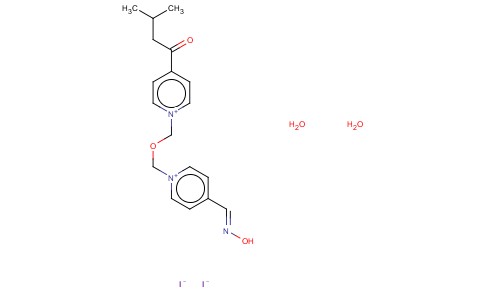 PYRIDINIUM, 4-((HYDROXYIMINO)METHYL)-1-(((4-(3-METHYL-1-OXOBUTYL)PYRID INIO)METHOXY)METHYL)-, DIIODI